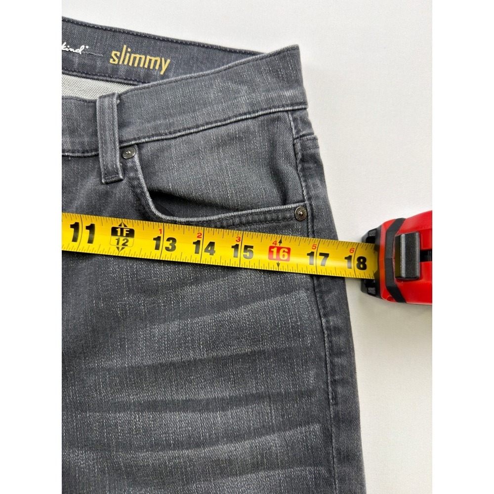 7 For All Mankind Slimmy Jeans Womens Gray Distressed Slim Fit Denim Size  31 - Picture 13 of 15